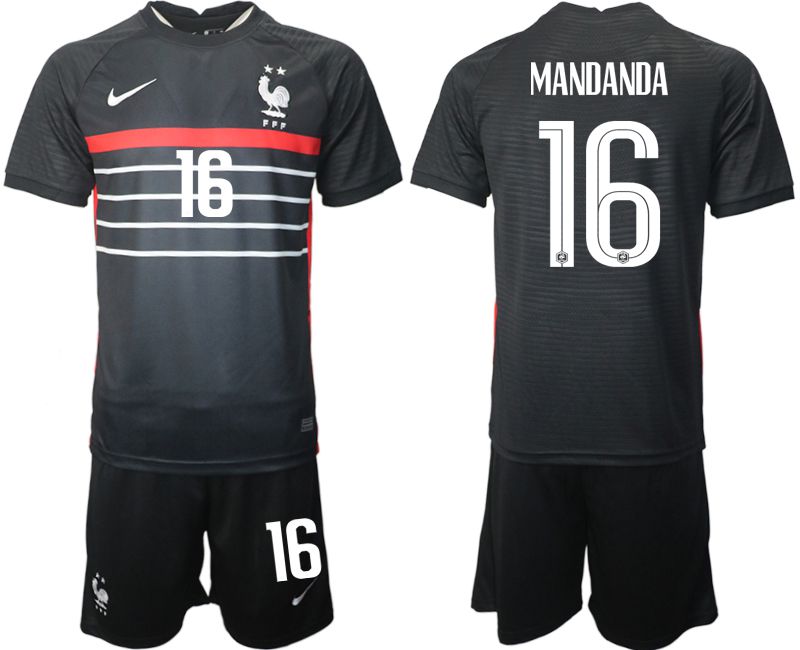 Cheap Men 2022 World Cup National Team France home black 16 Soccer Jersey